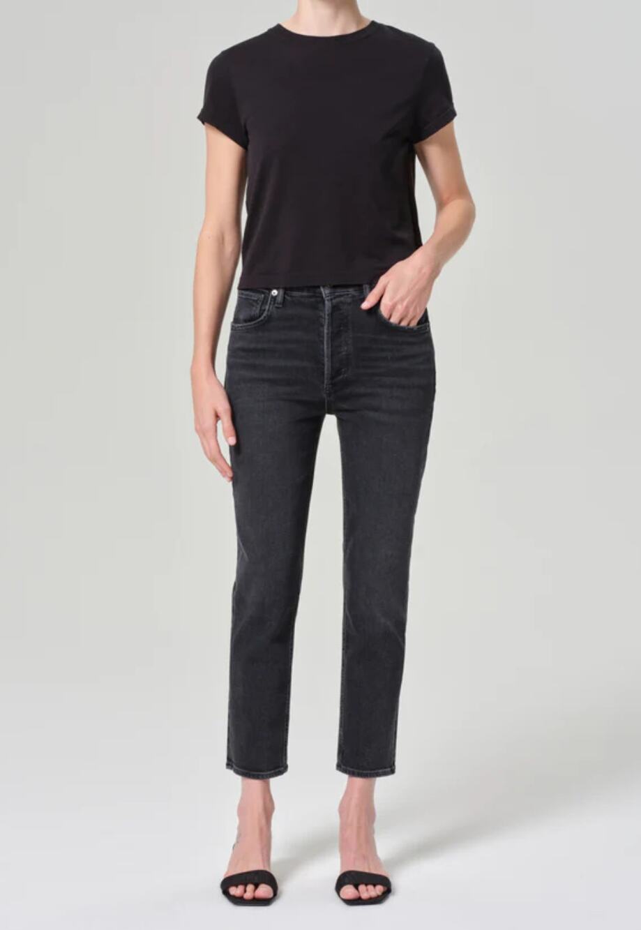 AGOLDE Riley High Rise Straight Leg Ankle Stretch Jean Panoramic Women's Size 29
